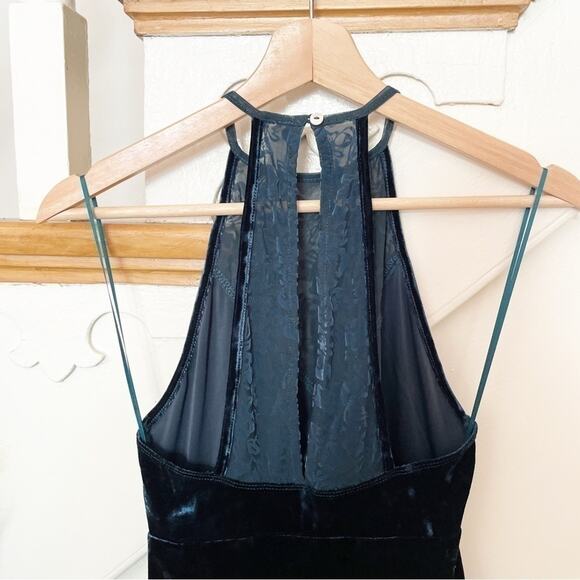 Free People GREEN Luxe Velvet Something Something Bodycon Size XS - Picture 10 of 10